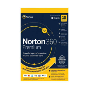 Norton 360 Premium 75 GB Cloud Storage (Non-Subscription) (10 Devices, 1 Year, Europe/UK)